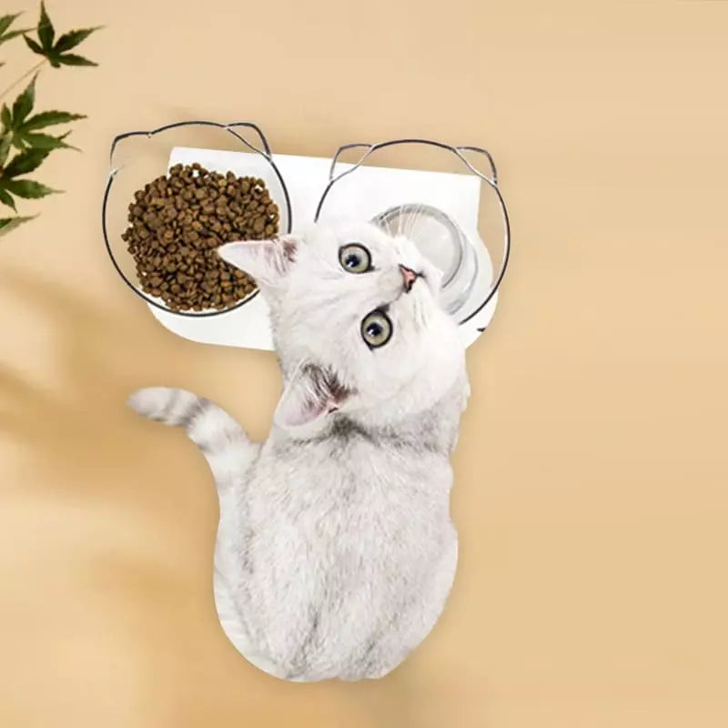 Bebedouro e Comedouro para Gatos Orelha Gato Dogmiau